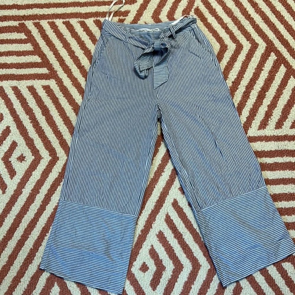 PINK MARTINI XS 💯 cotton gorgeous high waist and wide leg Boho pants EUC